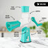Zulay Rotary Cheese Grater, 5 Blade Manual Hand Crank Cheese Shredder, Calm Teal