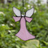Pink Angel Stained Glass Window Hangings Tiffany Style Gift for Nurse, Memorial Remembrance Sympathy (6.3"×4.3")