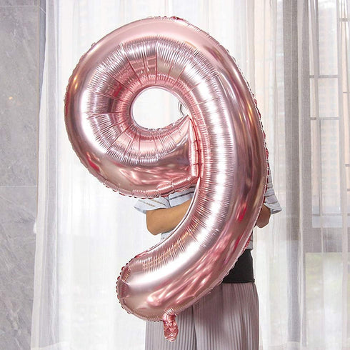 Juland Large Rose Gold Number Balloons 40 Inch, Giant Foil Mylar Balloons for Birthday Party Decorations