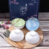 Ceramic Snack Bowl Set of 4 with Chopsticks, Cereal, Rice, Soups, Four Colors: Green, Blue, Pink, Purple, Beautiful Box