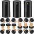 PVC heat shrink capsules 40 count matte black and 40 Pcs bottle