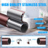TEECK Shower Curtain Rod - 27-76 Inch Adjustable Spring Tension - Anti-Slip No Drilling for Bathroom