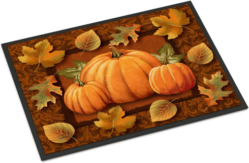 Caroline's Treasures PTW2009MAT Pumpkins and Fall Leaves Doormat 18x27, Non Slip