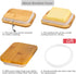 Butter Dish with Lid - Porcelain Keeper with Wood Cover for Easy Clean Butter Storage Container