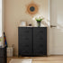 4 Closet DUMOS Nightstand with Drawers Bedside Table with Removable Fabric Bins Sturdy Steel Frame Wood Top Organizer