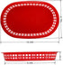 Cedilis 40 Pack Plastic Fast Food Baskets, 10.5 x 7 Inch Food Service Tray for Burgers, Hot Dogs, Fries (red)