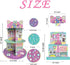 Terasilian 3-Tier 24 Cartoon Cat Dollhouse Cupcake Stand Pink Cake Stand for Cupcakes Dollhouse Theme Birthday Supplies