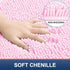 smiry Luxury Chenille Bath Rug 36''x24'', Extra Soft Absorbent Shaggy Bathroom Mat, Machine Washable Non-Slip