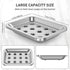 Countertops Stainless Steel Soap Dish, Large Double-Layer Draining Soap Holder, Metal Soap Dish for Bathroom, Shower