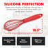 Chef Craft Premium Silicone Wire Cooking Whisk, 10.5 Inch, Red Color