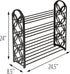 4 SHO-09597 Honey Can Do Tier Butterfly Shoe Rack Black