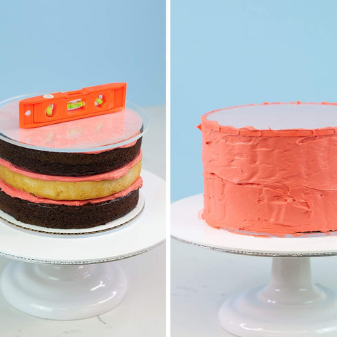 Cake Decorating Acrylic Disk Set of 2 for Buttercream Icing, 8.50" with 3/16" Thickness