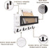 ADIIL Mail and Key Holder for Wall, Decorative Wooden Wall Key Rack Organizer with 4 Double Key Hooks, White