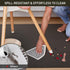 4'6' Area Floor Mat for Home, Large Black No Slip Waterproof Vinyl Area Rug for Under Dining Room Table, Spill