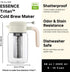 2000 ml 68 oz LAFEECA Iced Tea Maker and Infuser - Large Jug with Airtight Lid for Cold Brew - Stainless Dual Ultra