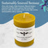 100% Pure Beeswax Candle - Medium Pillar Candle, 60 Hour Burn Time, 3x4 Inch - Alternative Imagination