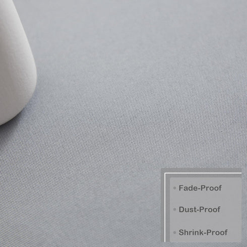 24 24 Inch Small Square Grey Tablecloth x Polyester Fabric Washable Table Cover Decorative Wrinkle Resistant Solid