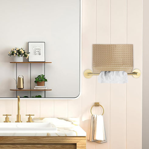 Towel(1-Gold) LIZIMANDU Leather Cover for Disposable Paper Hand Towel Box, Compatible with Kleenex Paper Hand