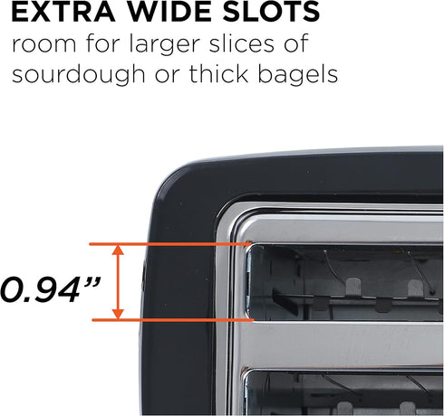 Commercial Chef CCT2201B - 2 Slice Toaster, Black