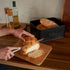 Countertop ZICOTO Beautiful Bread Box With Wooden Lid For Your Kitchen - Spacious Container Perfectly Stores Your