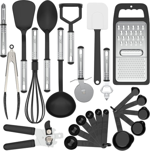 LDC Lux Decor 23 Pieces Kitchen Utensils Set, Non-Stick and Heat Resistant Cooking Tools and Gadgets