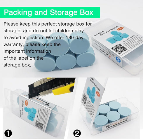 MOMOMA Sous Vide Magnets 12Pcs, Food-Grade Silicone Coated Weights & Clips for Cooking, Display