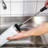 15 Inches Long Water Bottle Brush, Stainless Steel Handle Cleaner, Black Bottle Scrubber for Cup, Wine Glasses, Tumblers