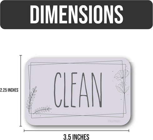 Dishwasher Magnet Clean Dirty Sign, Clean Dirty Magnet for Dishwasher, Clean/Dirty and Dirty or Clean Magnetic Signs for Stainless Steel Dish Washer Sign (Lavender)
