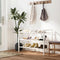 3-Tier Metal Shoe Rack, Sturdy Floor-Mounted Storage Organizer for Closet Entryway Garage