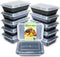 Enther Meal Prep Containers - 12 Pack, 1 Compartment Single Lids Food Storage Bento, BPA Free | Stackable, Reusable