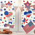 Whaline 9 Sheets 206Pcs 4th of July Window Clings Red Blue White Star Heart Shape Patriotic Window Decals Double-Sided Window Decor for Independence Day Home School Office Decor by Whaline