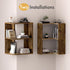 3-Tier Floating Corner Shelf, Floating Shelf for Wall, Floating Book Shelf for Living Room, Bedroom, Bathroom, Home