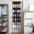 24 Pockets Hanging Shoe Organizer, Large Clear Pockets Over the Door for Closet Storage (Black)