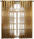 1 Panel Luxury European Sheer Curtain, Grommet Top Floral Embroidery for Living Room, Semi-Shading Voile