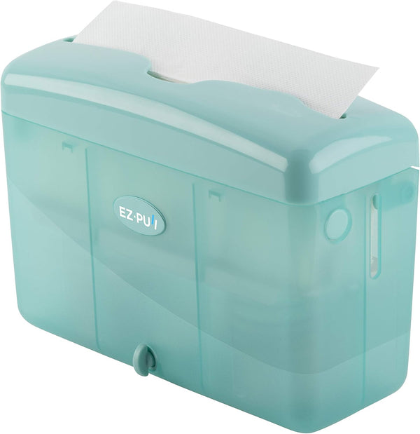 EZbrnd SLIMFOLD Hand Towel Dispenser for Kitchen/Bathroom/Office/RV/Airbnb, Guest Towel Holder, Turquoise