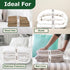 ECOHomes Bed Sheet Organizer and Storage - Cream Elastic Bedding Band Labels for Linen Closet (Queen 4PCs Pack)