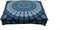 INDIAN CRAFT CASTLE 24" Blue Peacock Mandala Barmeri Large Floor Pillow Cover