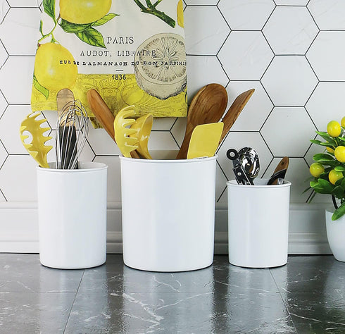 Reston Lloyd Multipurpose Utensil/Crock Holders Organize Wide Variety of Sizes of Utensils & Tools, Includes Extra Large, Large, & Miniature