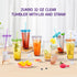 32 oz, 4 Pack Zukro Clear Acrylic Tumbler with Straw and Lid Double Walled Insulated Reusable Plastic Iced Coffee Cup