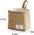 Small Cotton and Linen Hanging Storage Basket for Desktop, Ideal for Organizing Keys and Miscellaneous Items.