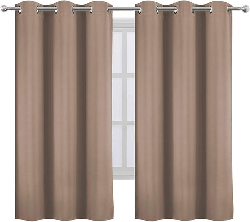 LEMOMO 38 x 54 Inch Blackout Curtains Set of 2, Thermal Insulated Room Darkening Curtains for Bedroom