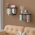 Set 2, Tohiasen Floating Book Shelves for Wall Mounted of Wood Hanging Bookshelf, Book Display Shelf for Wall, Unique