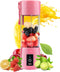 Portable Blender, USB Rechargeable Personal Fruit Blender, Mini Smoothie Blender (Pink)