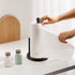 Paper Towel Holder Countertop, Standing Wooden Base Paper Towel Rack for Kitchen and Bathroom, Fits Standard Rolls