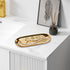 Stainless Steel Oval Towel/Dish Plate - Tea/Fruit Storage Trays, Cosmetics Jewelry Organizer, Gold