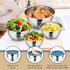 TeamFar Mixing Bowls with Lids, 5PCS Stainless Steel Salad Bowls with 3 Grater Attachments for Cooking and Serving