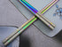 Reusable Chopsticks, Extra Long 9", 5 Pairs per Pack, Food-Safe Stainless Steel, Holographic Design