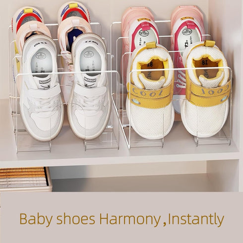 Closet 4 Closet Storage(3Pack) Clear Acrylic Kids Shoe Rack for Organizers and Storage, Small Shoe Rack Sections