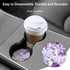 Purple Floral Cup Holders Car Coasters Set, Pretty Design to Keep Cup Holders Clean, Pack of 2