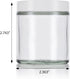 4 oz / 120 ml Clear Thick Glass Straight Sided with White Smooth Lid, 12 pack + Small Glass Balm Jar